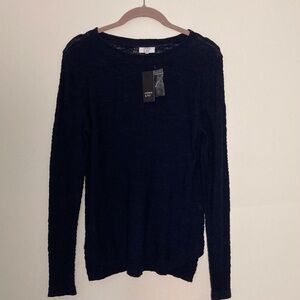 NWT Crown & Ivy Navy Blue Sweater | Size XS | Cotton & Nylon | Resort